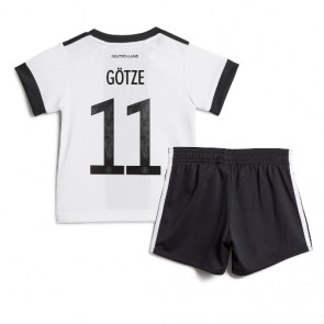 Tyskland Mario Gotze #11 Hemmaställ Barn VM 2022 Kortärmad (+ Korta byxor)